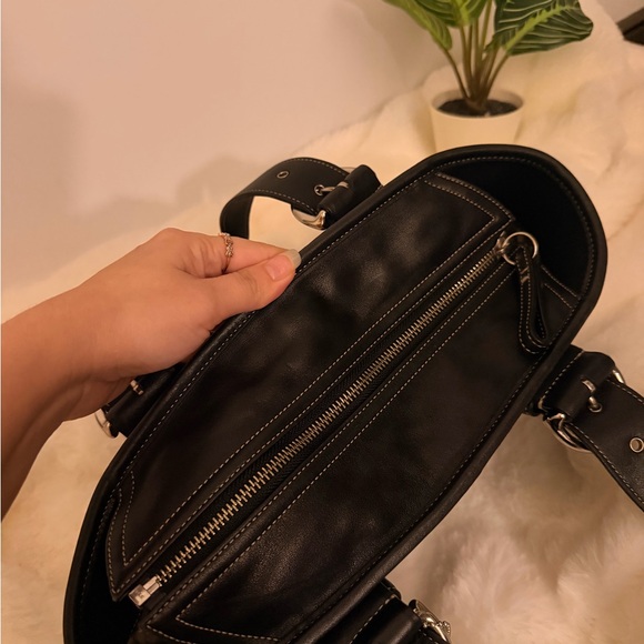 Coach Black Leather Tote Bag - Picture 13 of 15